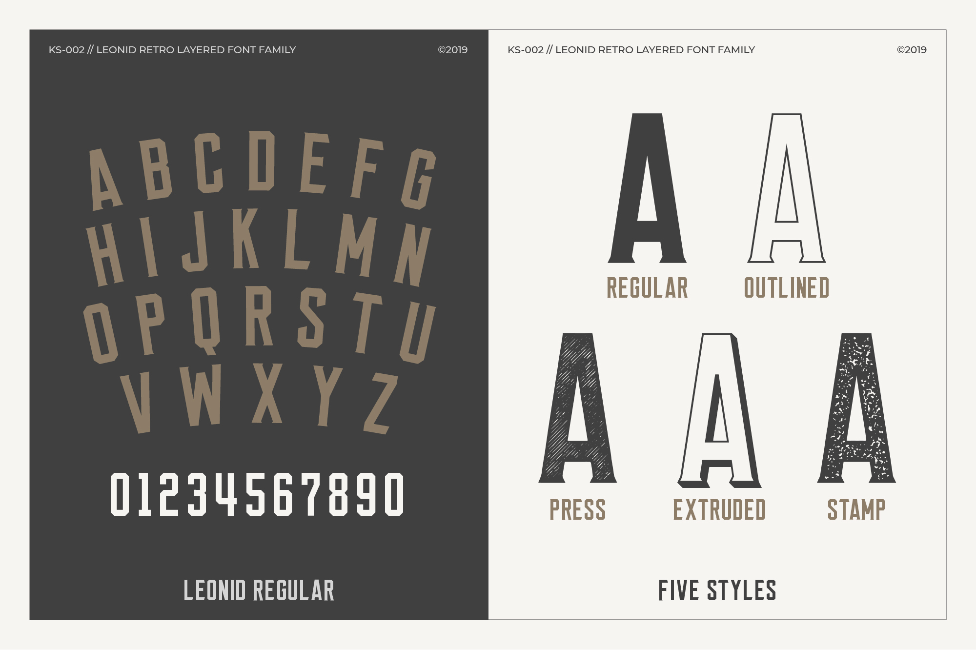 Leonid Stamp Font preview